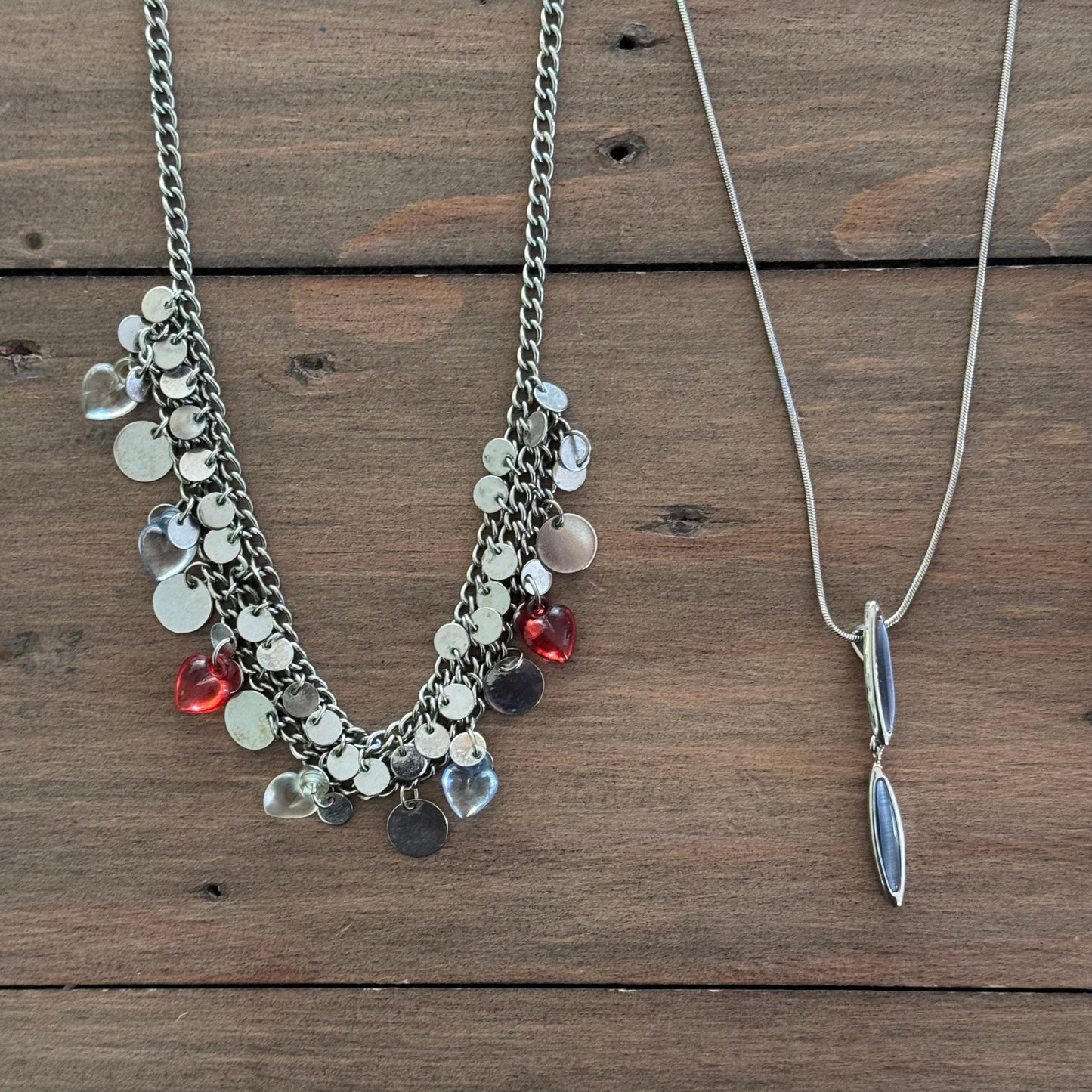 Blue, Red & Silver Jewelry Set