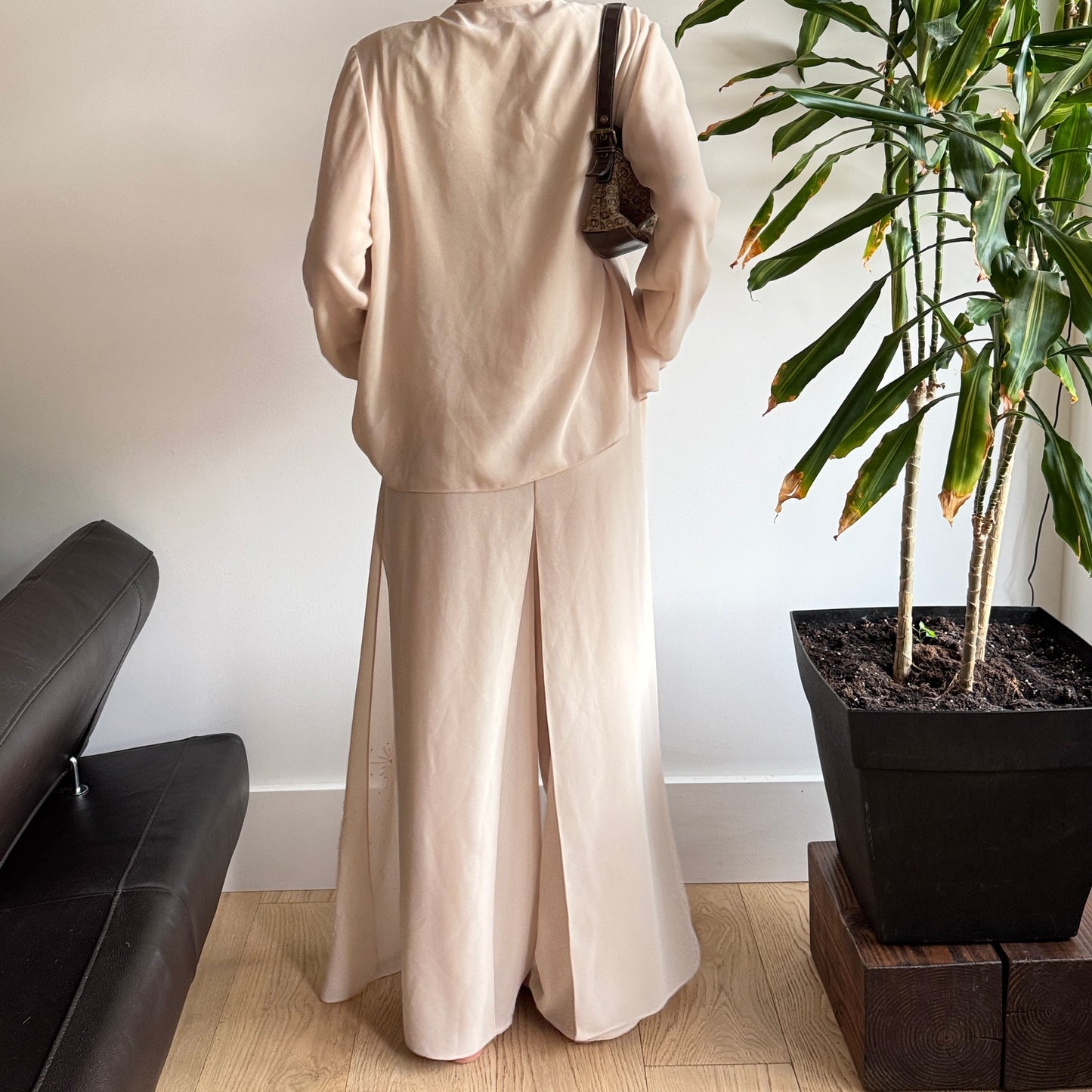 Beige 3-Piece Beaded Set