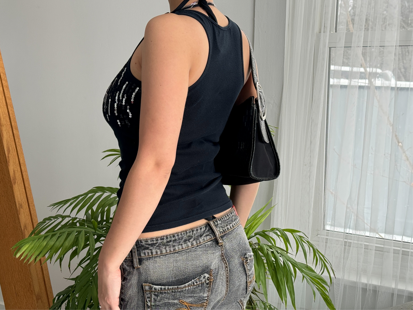 Black Sequin Cami