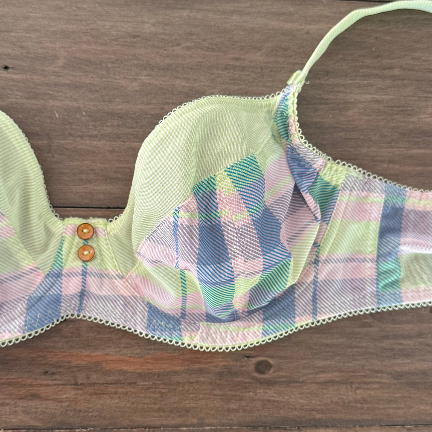 Light Colors Plaid Bralette