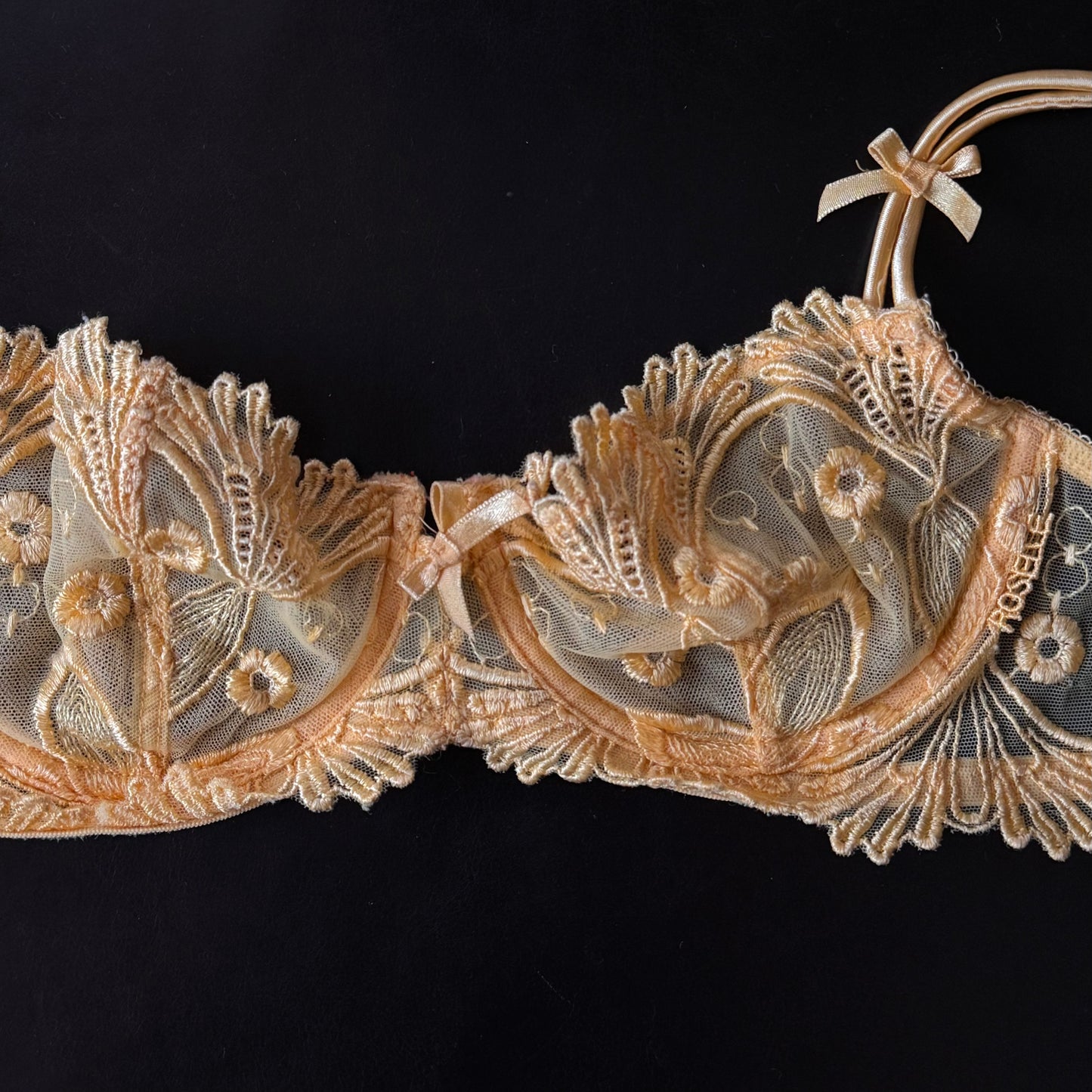 Yellow Embroidered Bralette