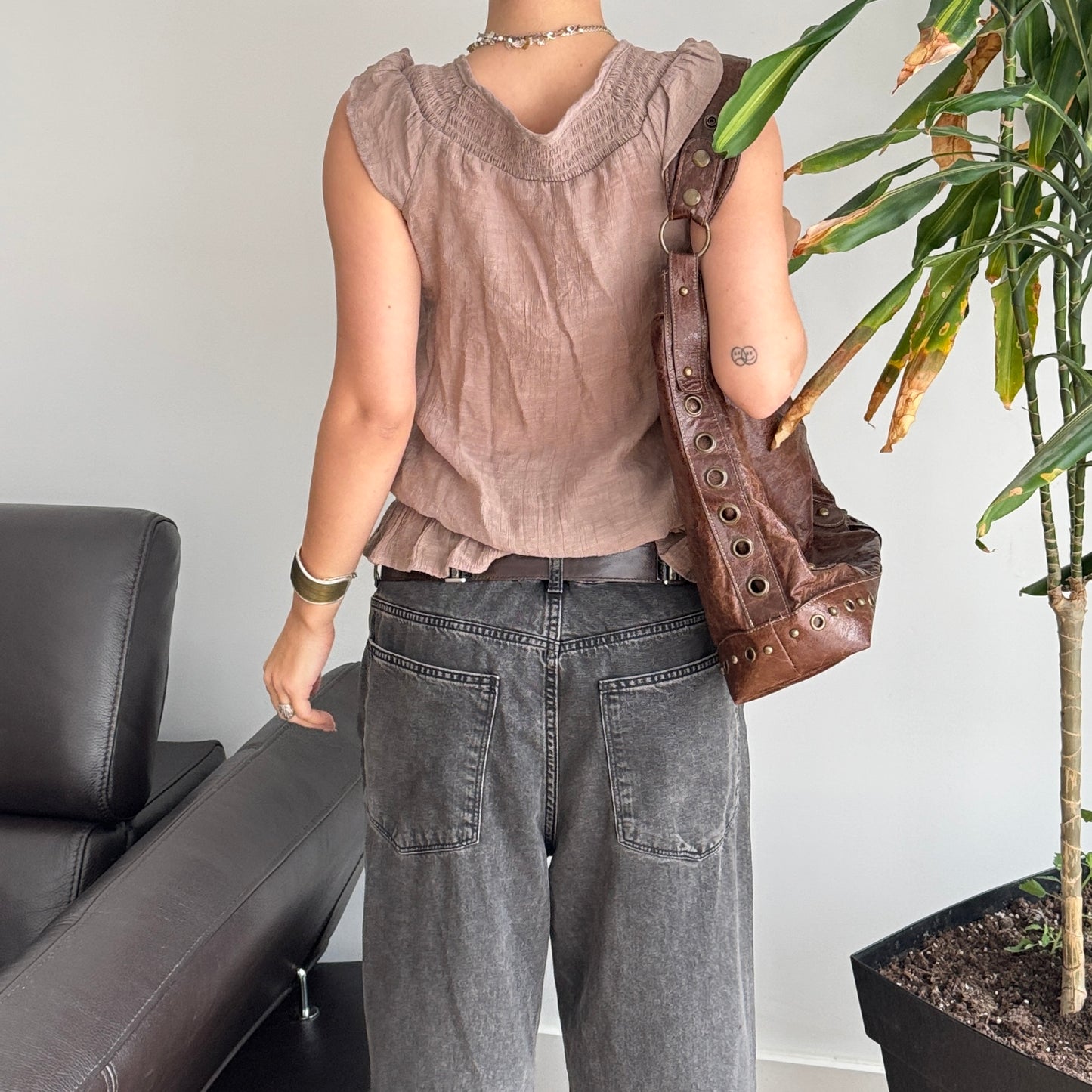 Light Brown Sequin Top