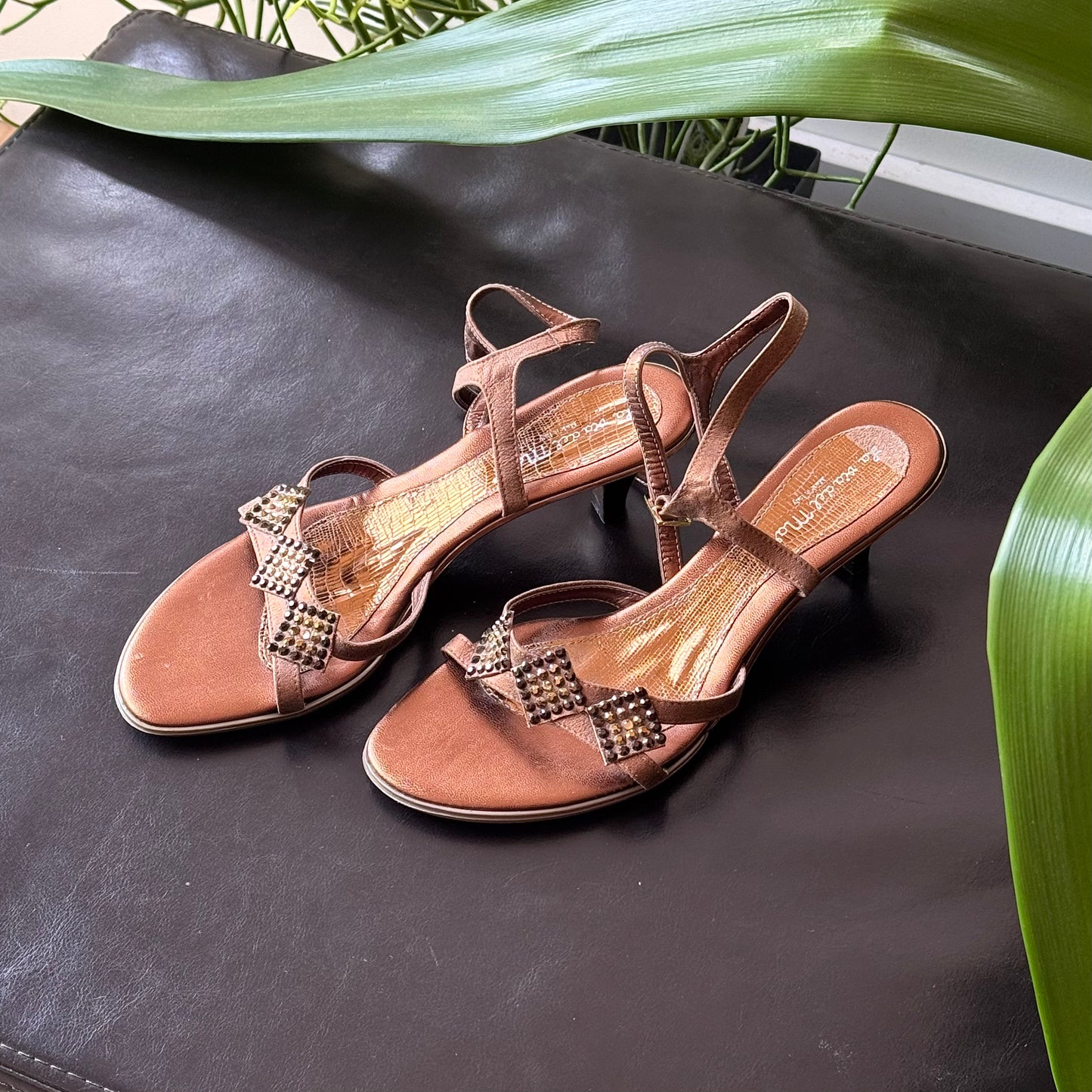 Gold Sequin Kitten Heels