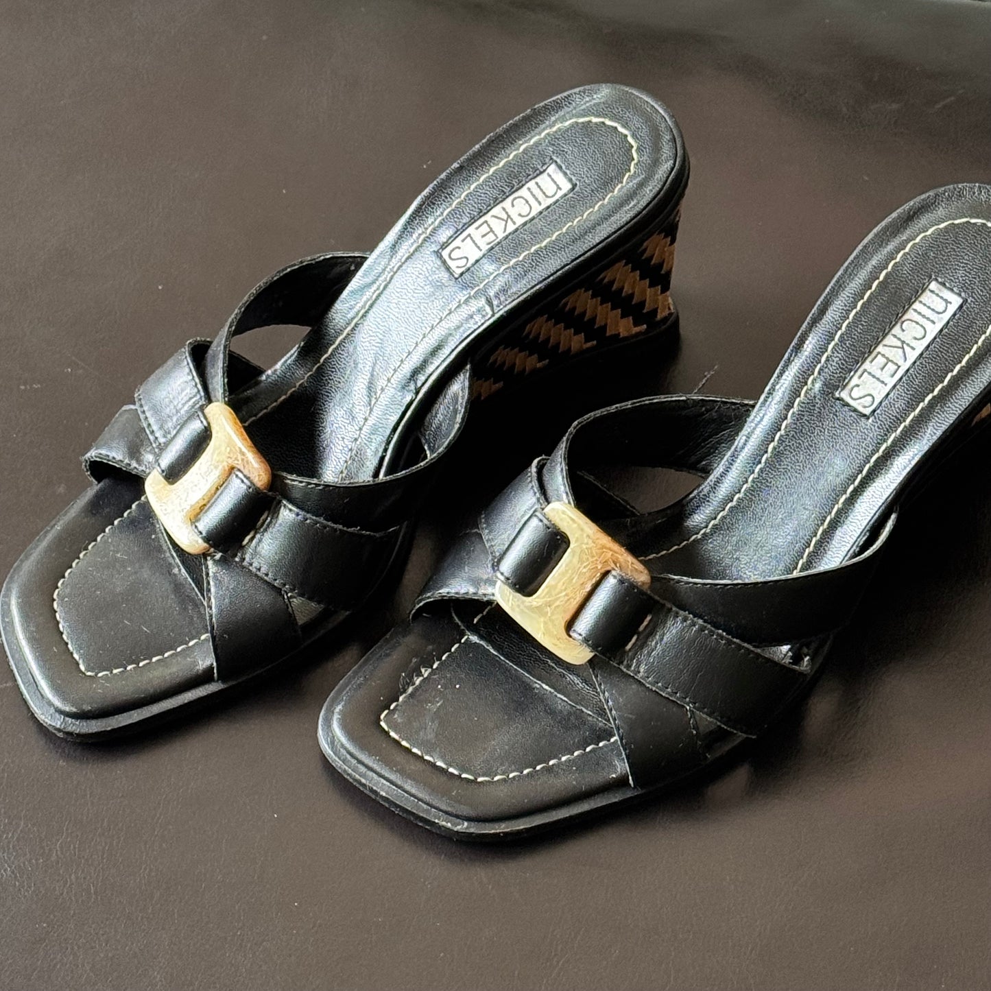 Unique Black & Beige Heels