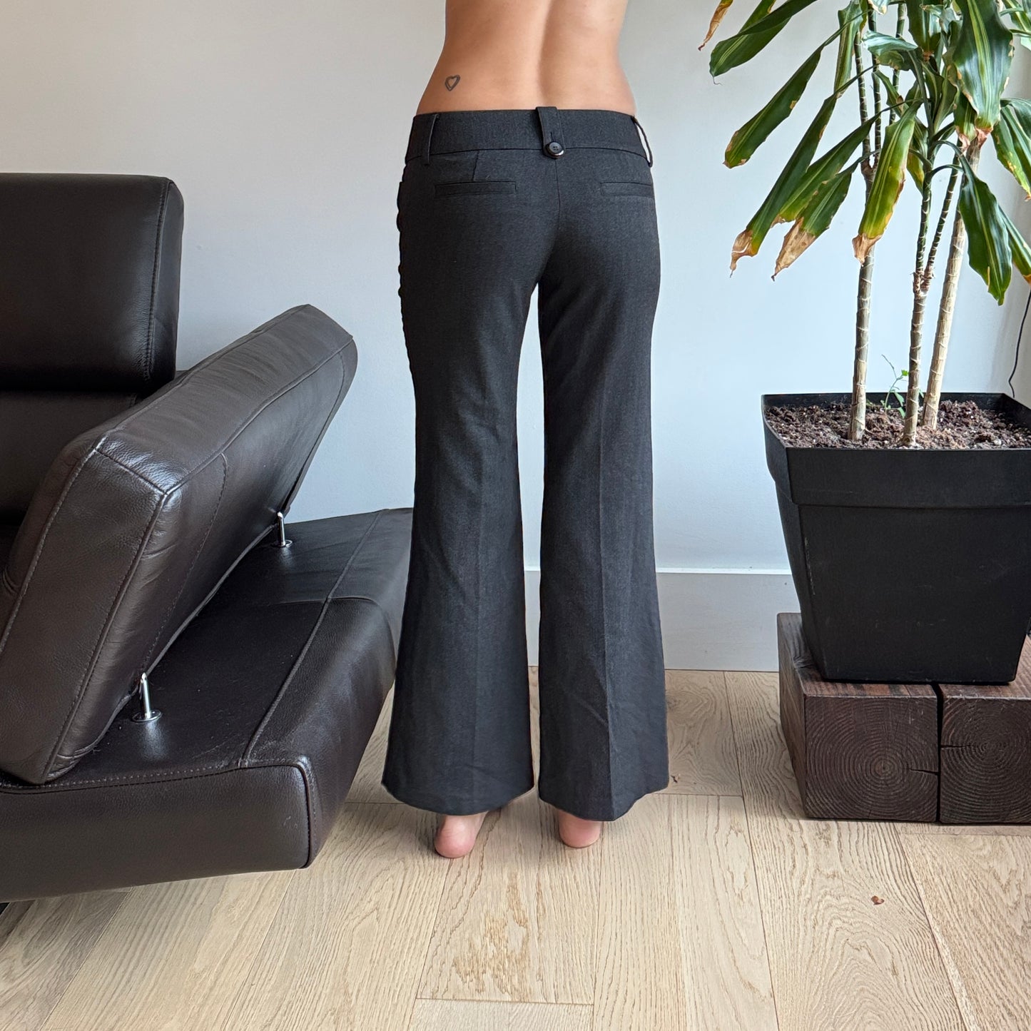 Dark Grey Flared Pants