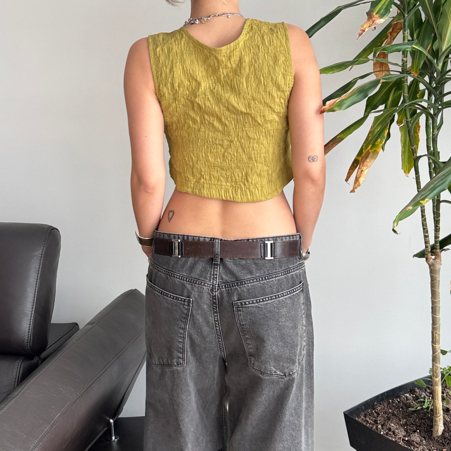 Matcha Green Tie-Up Top