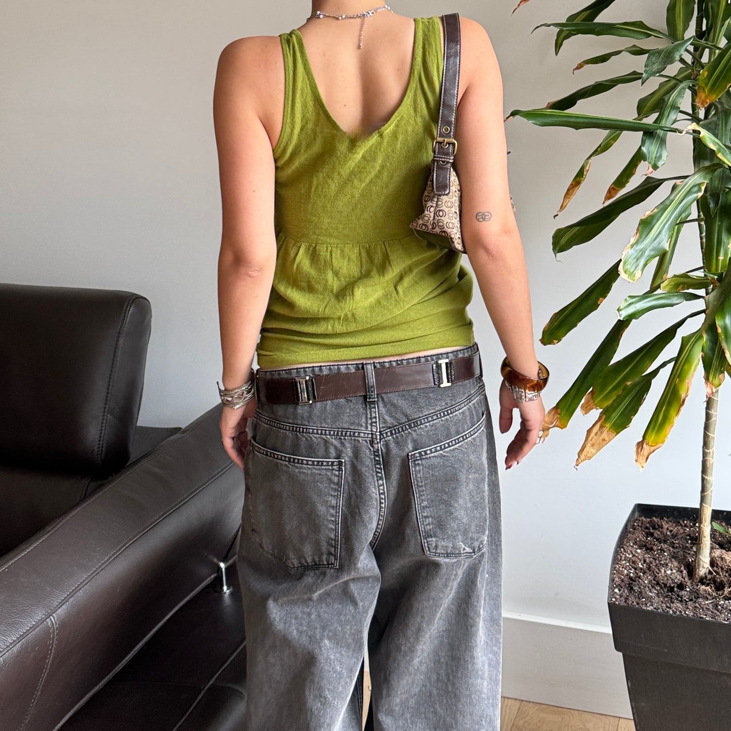 Matcha Green Waist Fitted Top