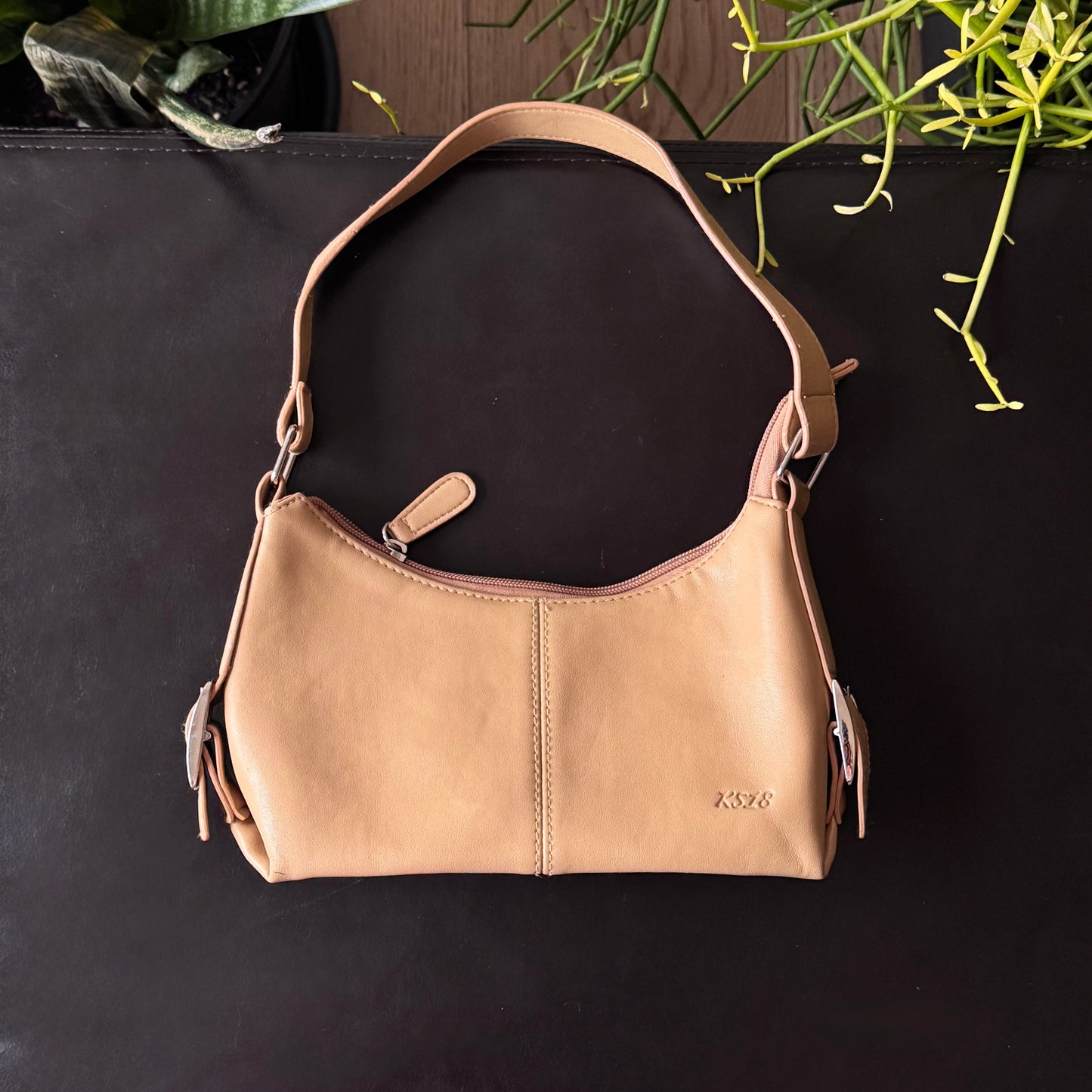 Beige & Silver Mini Purse