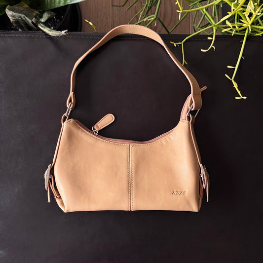 Beige & Silver Mini Purse