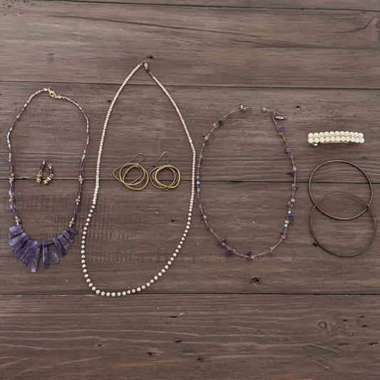 Purple & Gold Jewelry Set