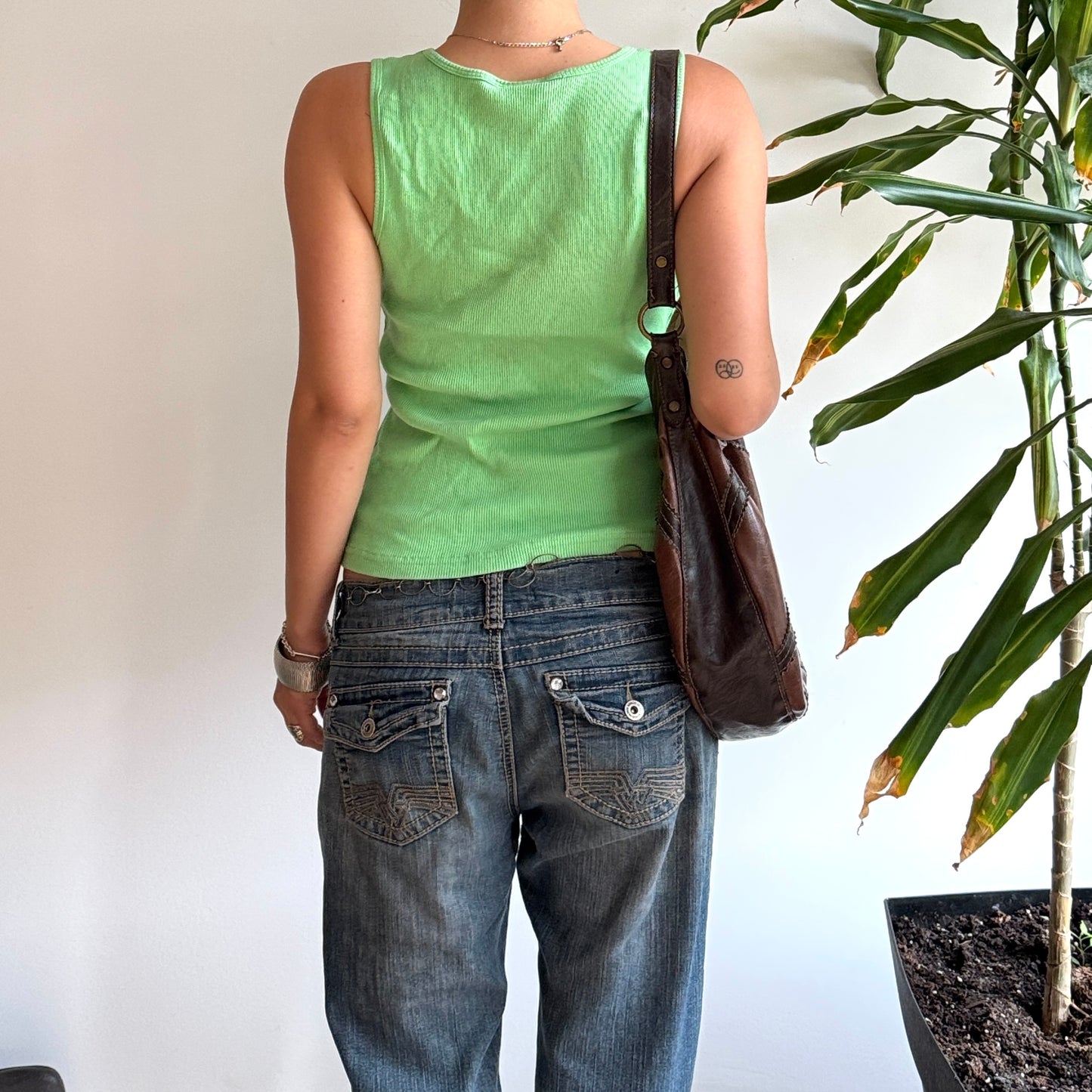 Green & Orange Floral Top