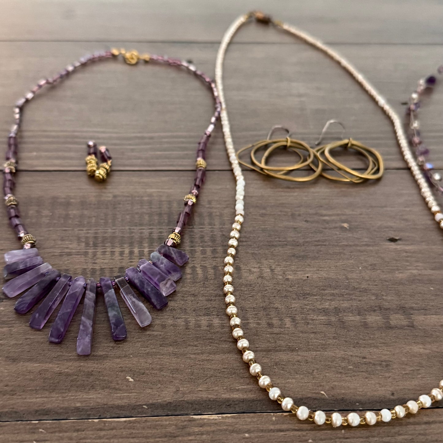 Purple & Gold Jewelry Set
