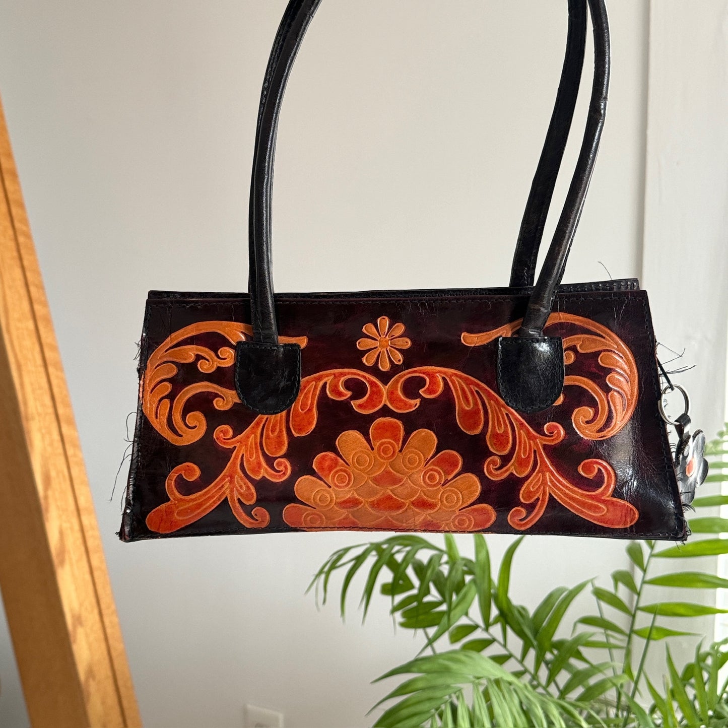 Orange Unique Leather Purse