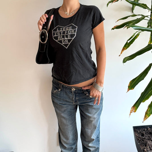 Black Silver Sequin Top