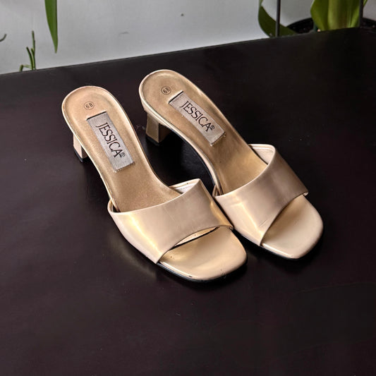 Gold Sparkly Kitten Heels