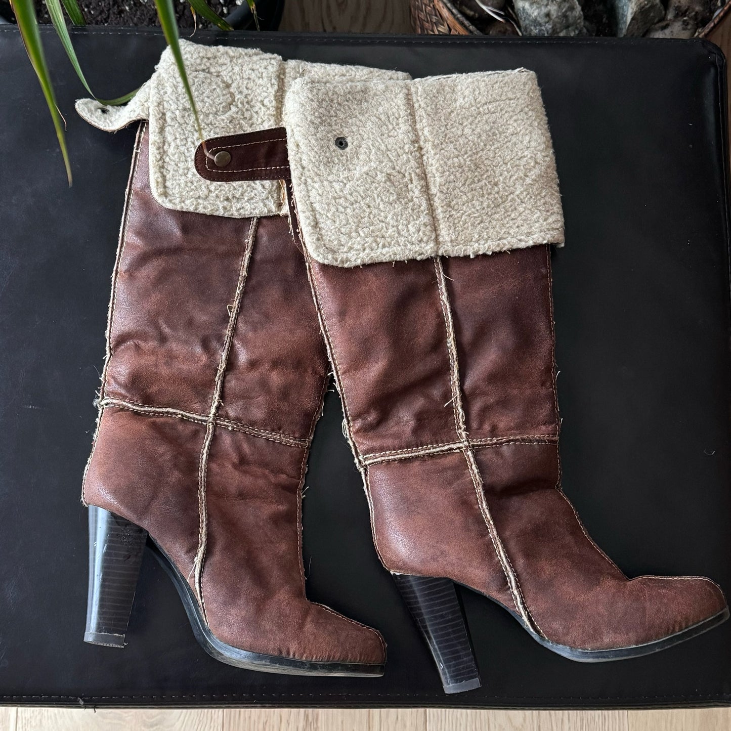 Brown Fold Over Boots
