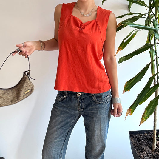 Orange Top with Buttons