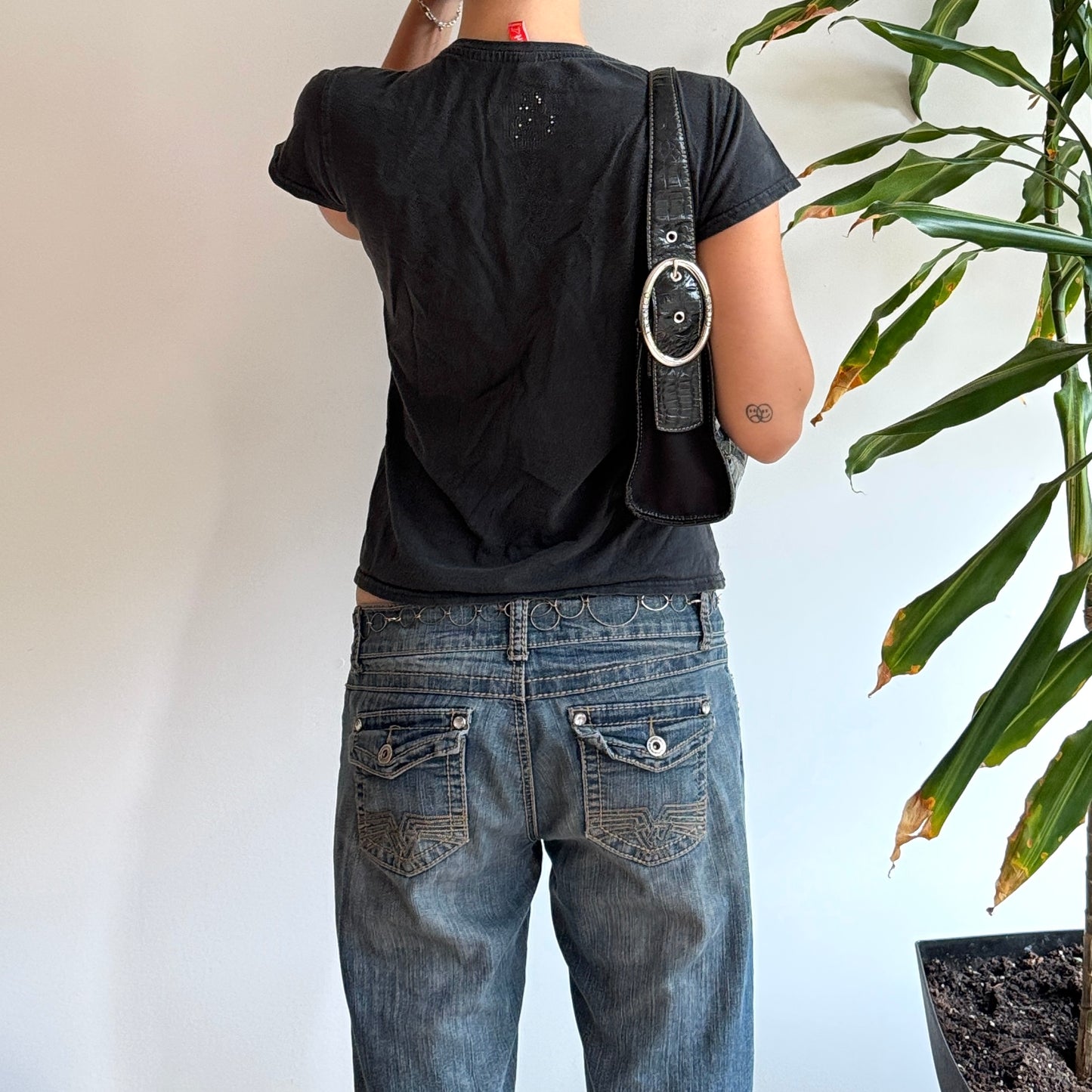 Black Silver Sequin Top