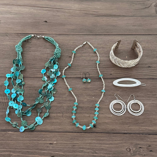 Turquoise & Silver Jewelry Set
