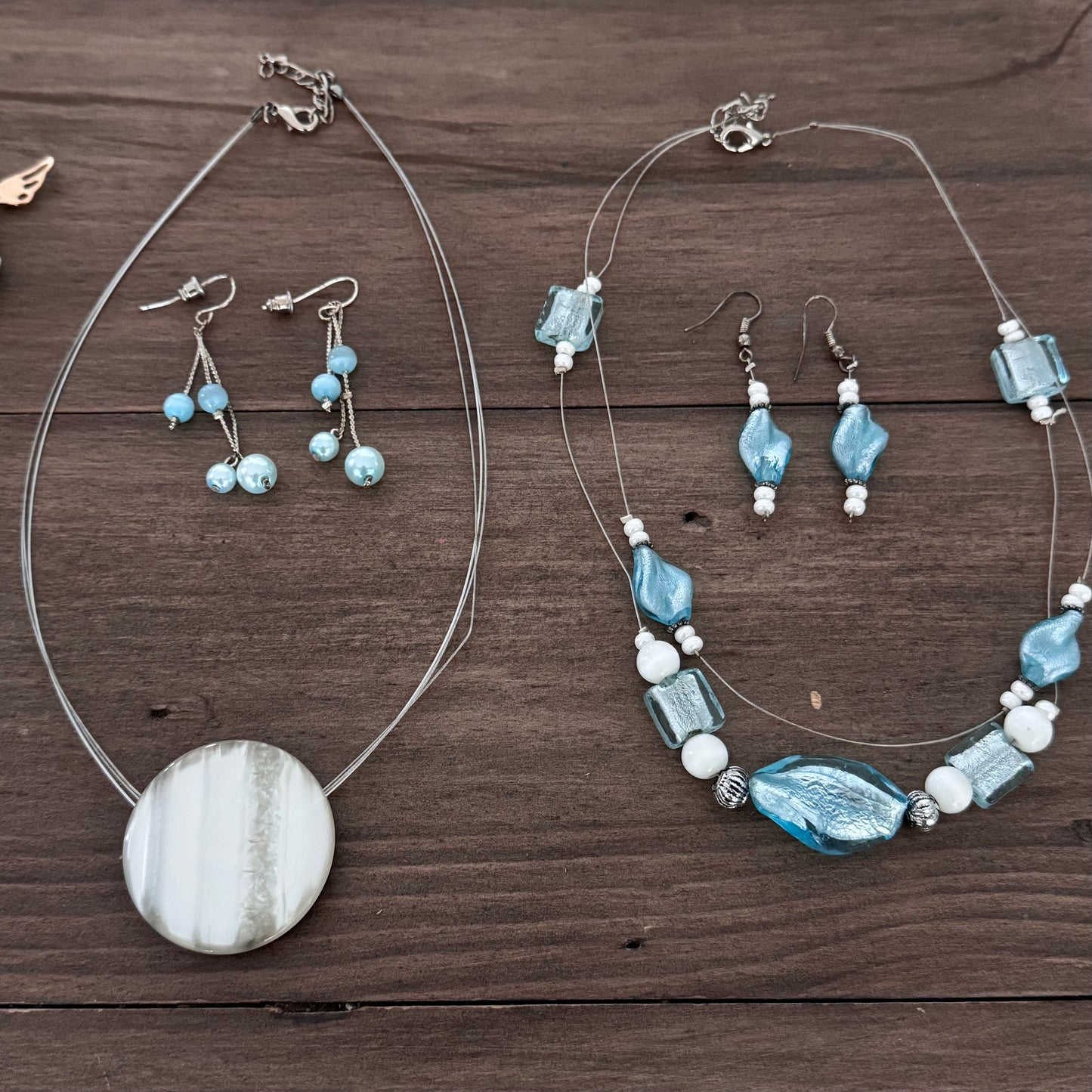 Silver & Blue Jewelry Set