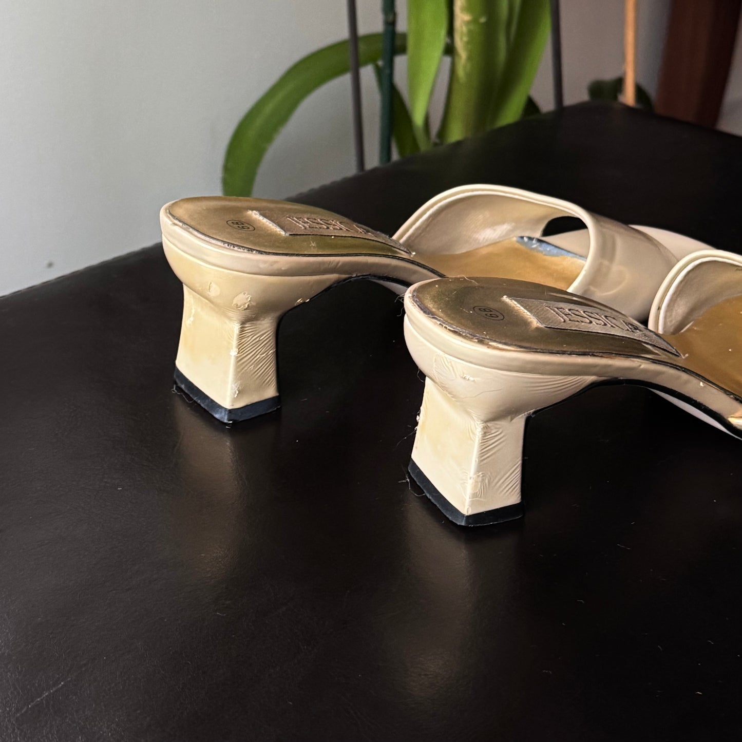 Gold Sparkly Kitten Heels