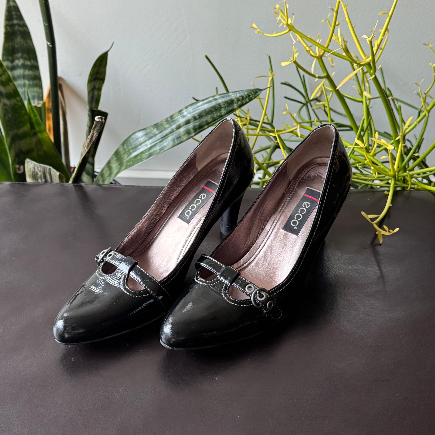 Black with Silver Hardware Heels