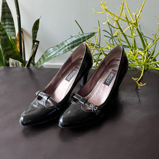 Black with Silver Hardware Heels