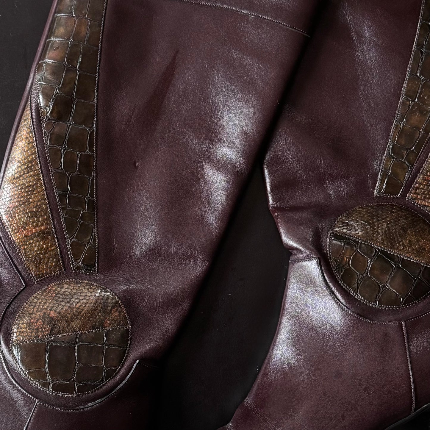 Dark Brown Leather Boots