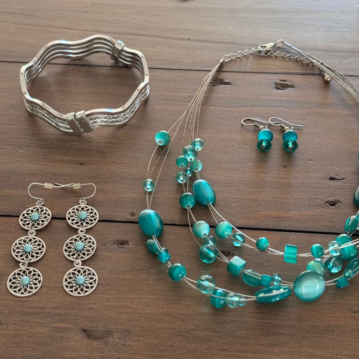 Turquoise & Silver Jewelry Set