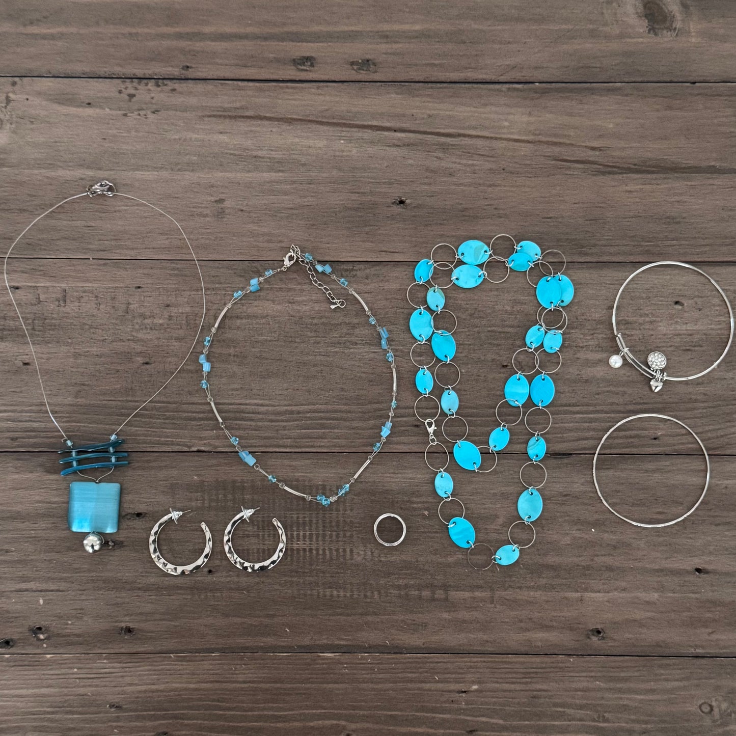 Blue & Silver Jewelry Set