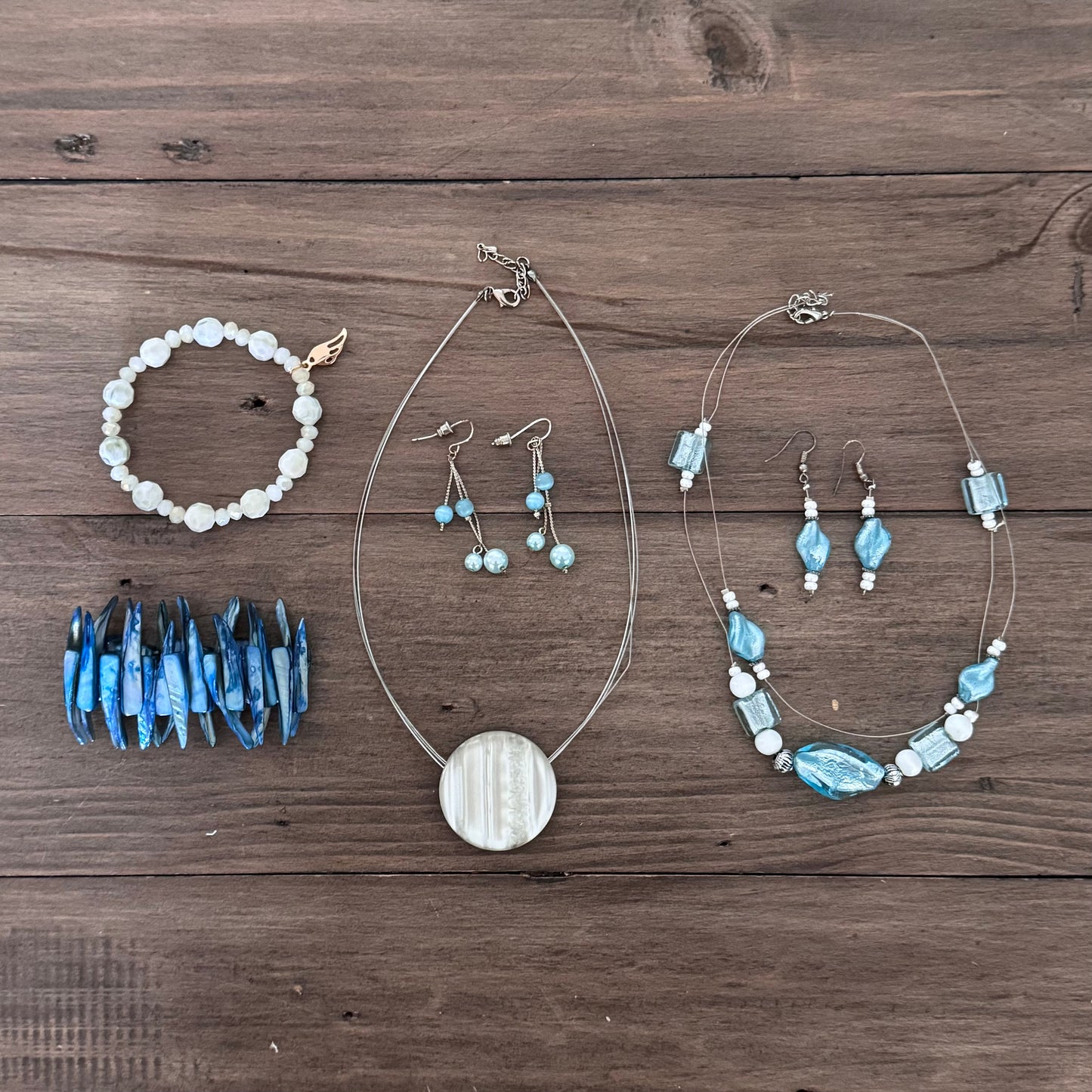 Silver & Blue Jewelry Set