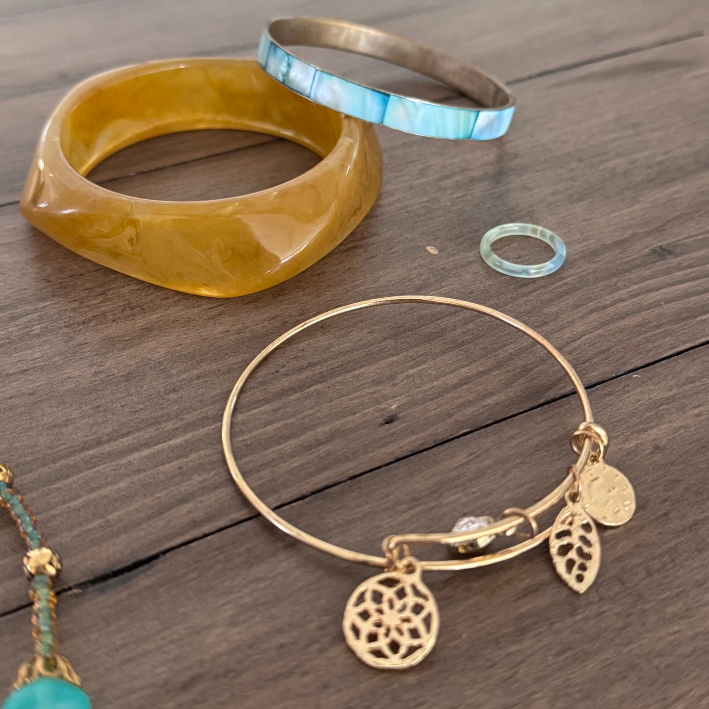 Turquoise & Gold Jewelry Set
