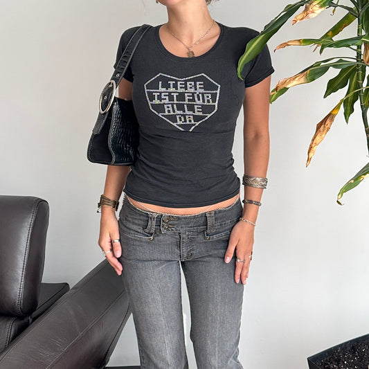 Black Sequin Babytee