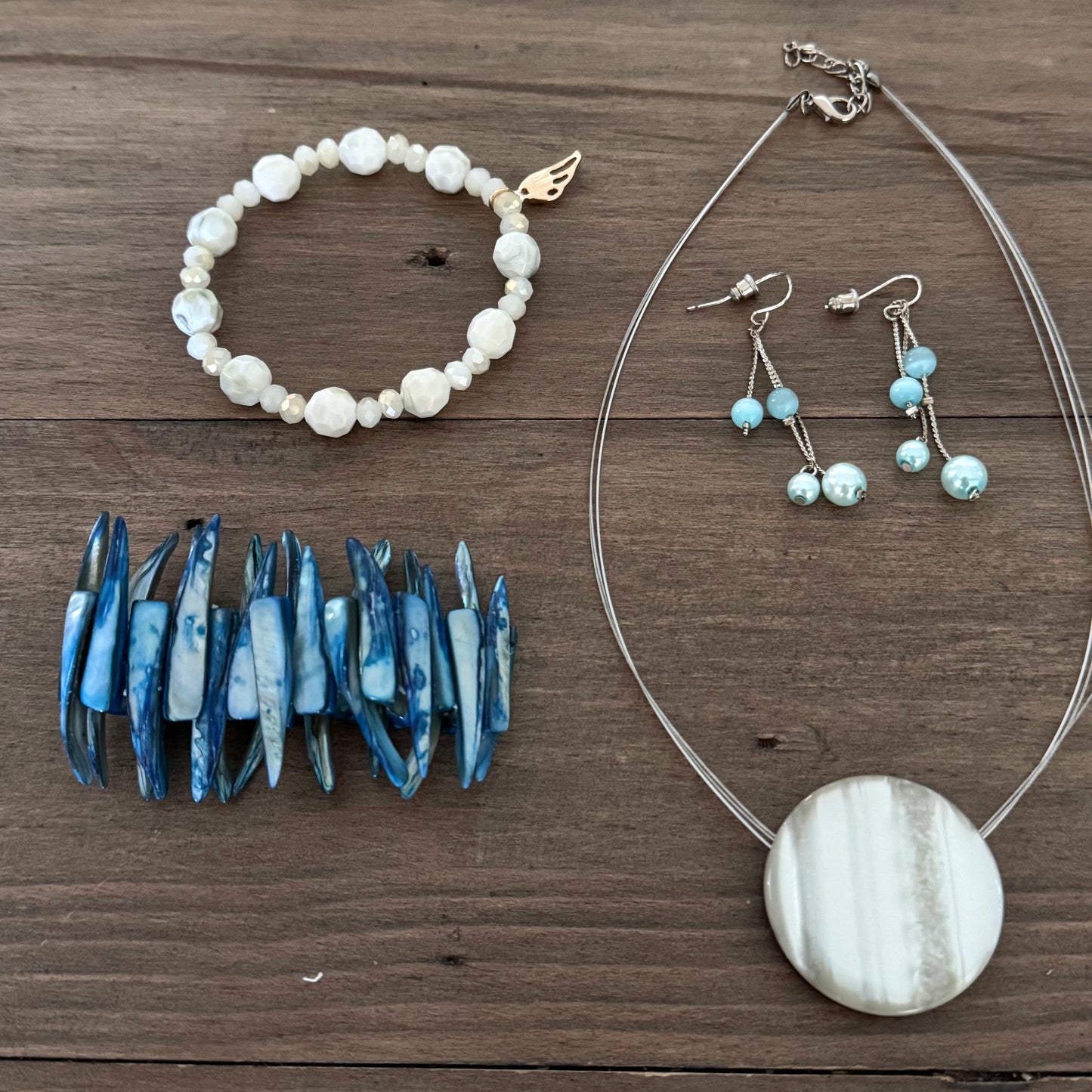 Silver & Blue Jewelry Set