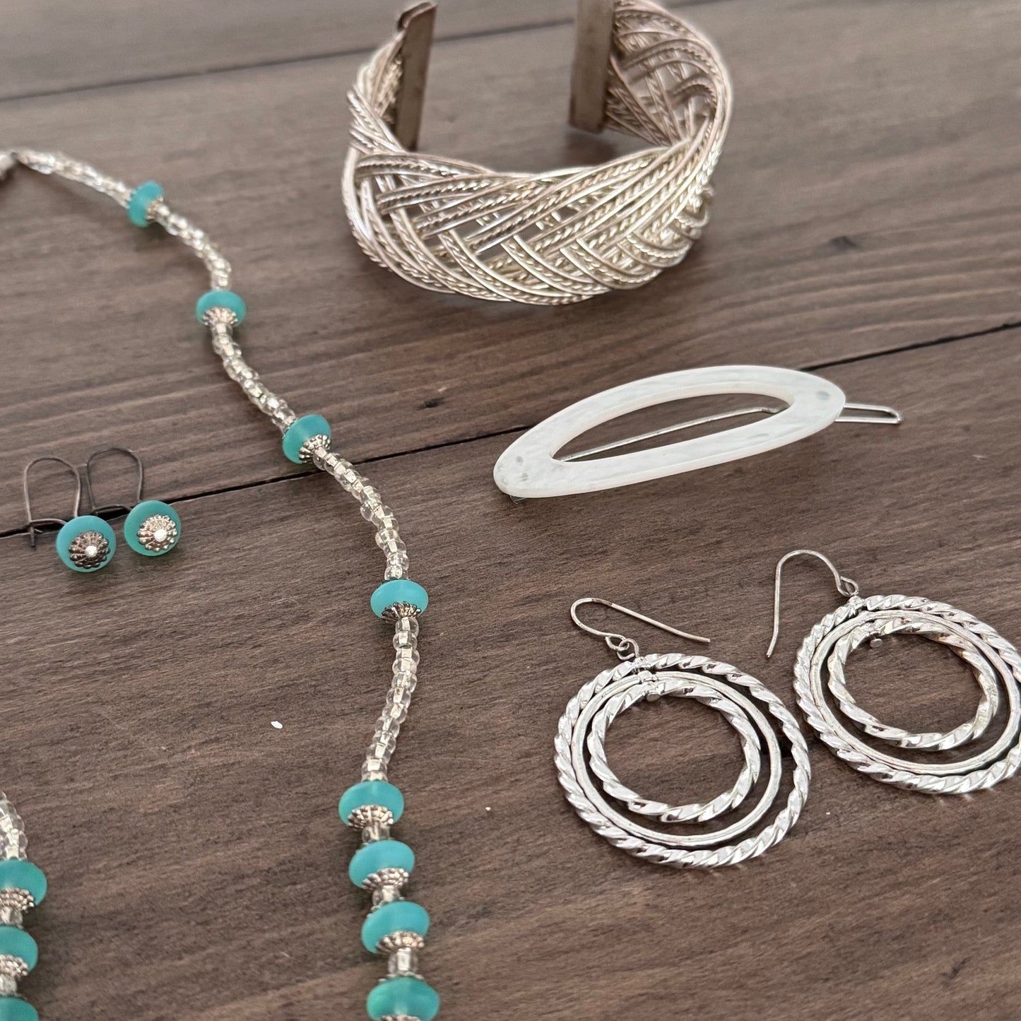 Turquoise & Silver Jewelry Set