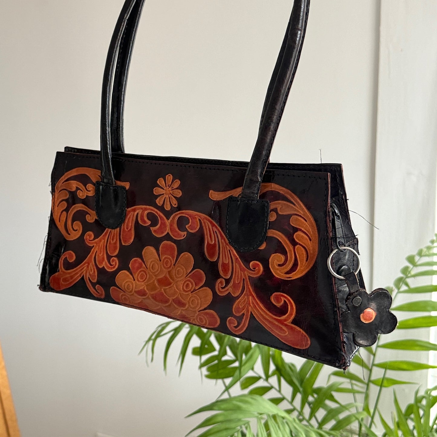 Orange Unique Leather Purse
