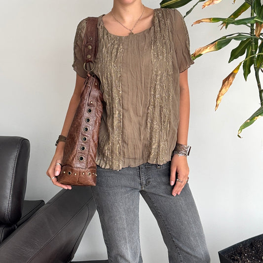 Light Brown Lace Top