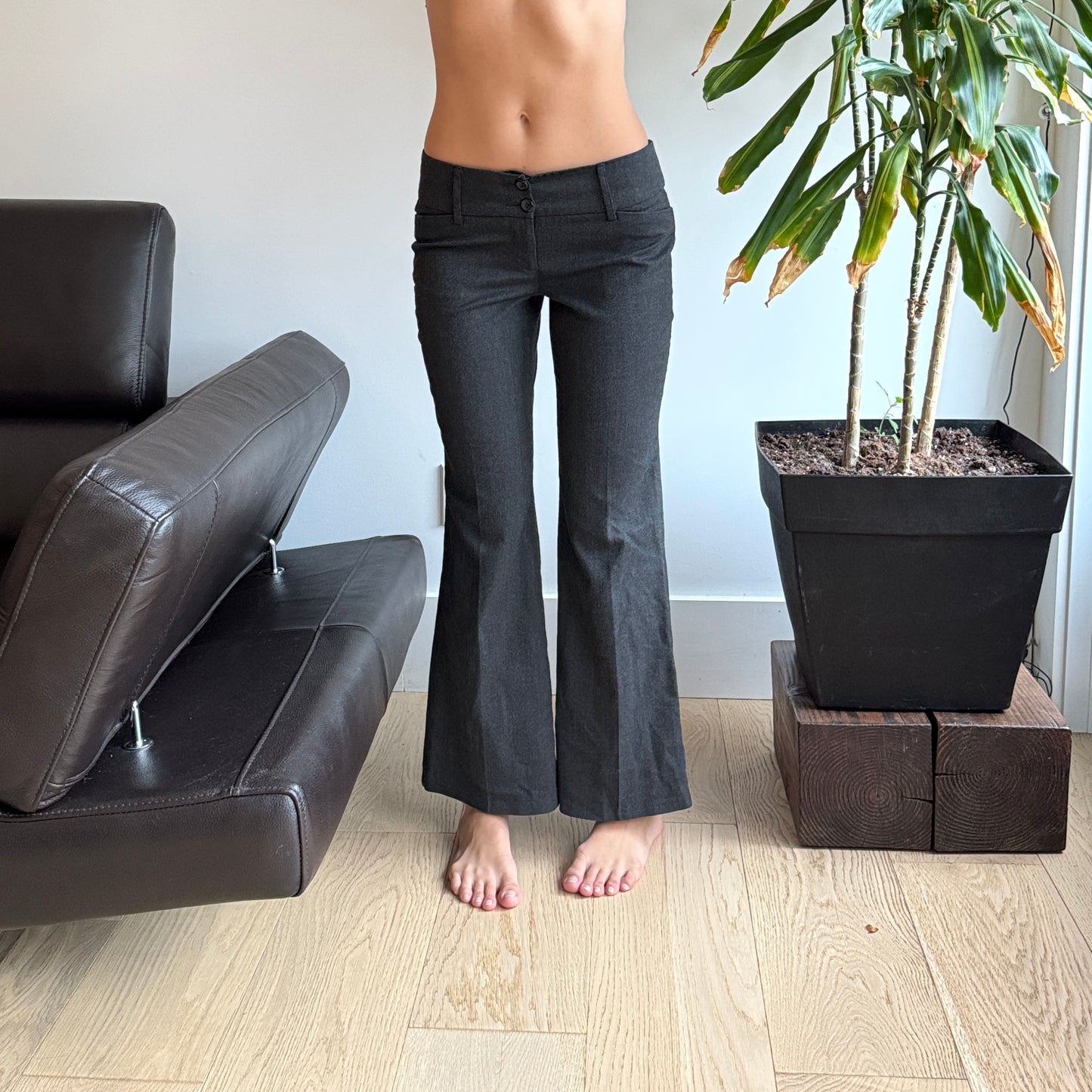 Dark Grey Flared Pants