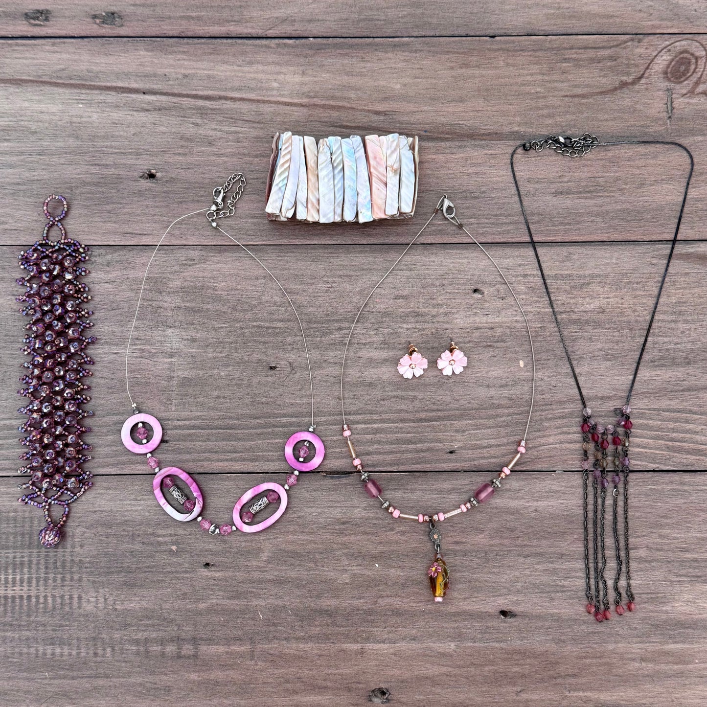 Pink & Purple Jewelry Set