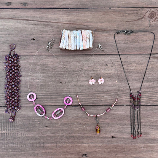 Pink & Purple Jewelry Set