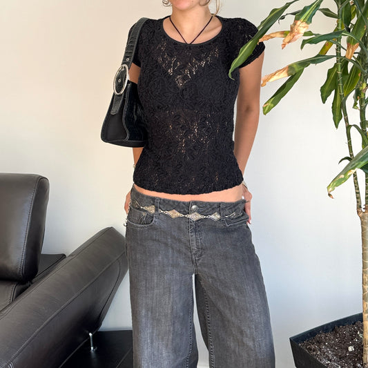 Black Lace Top