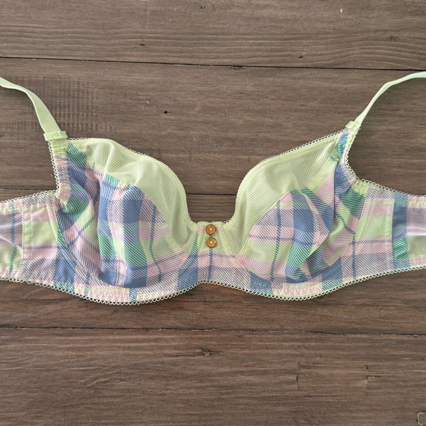 Light Colors Plaid Bralette
