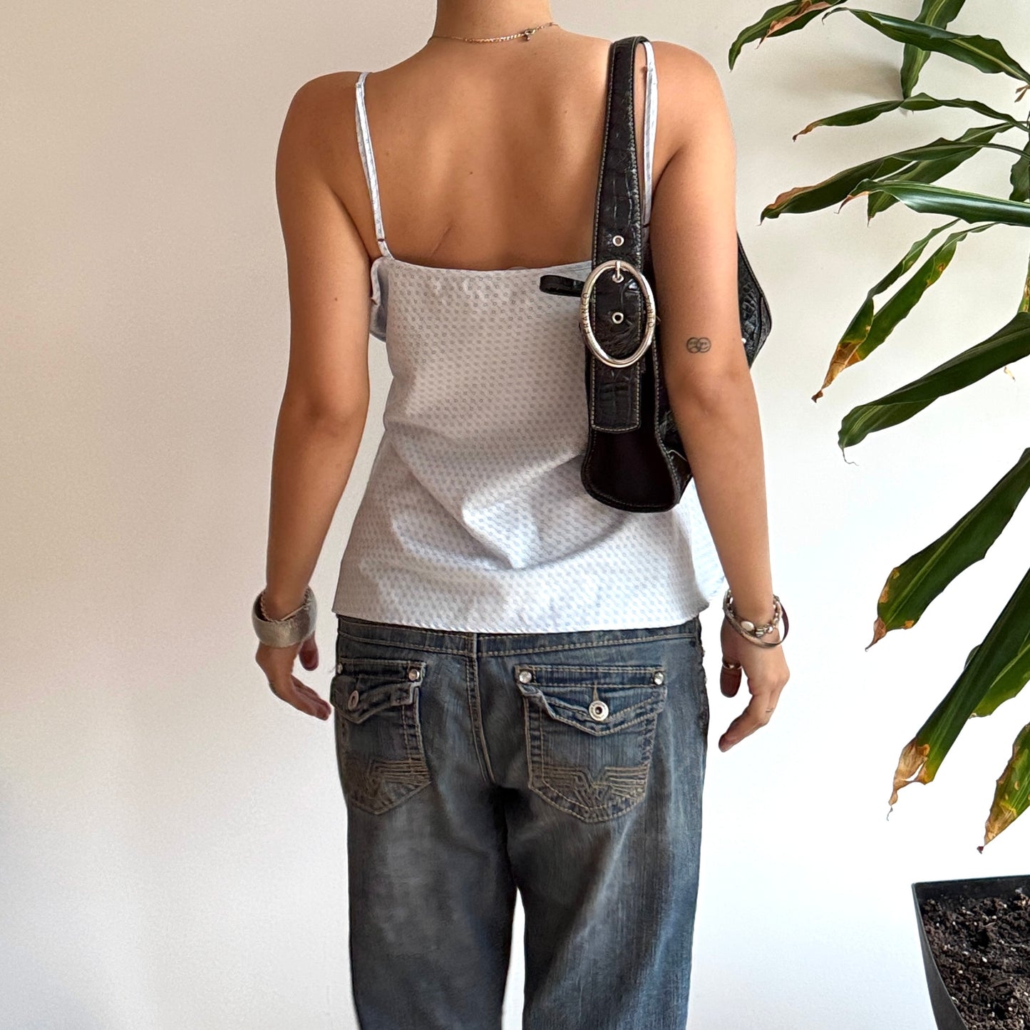 Light Blue Tie Up Top