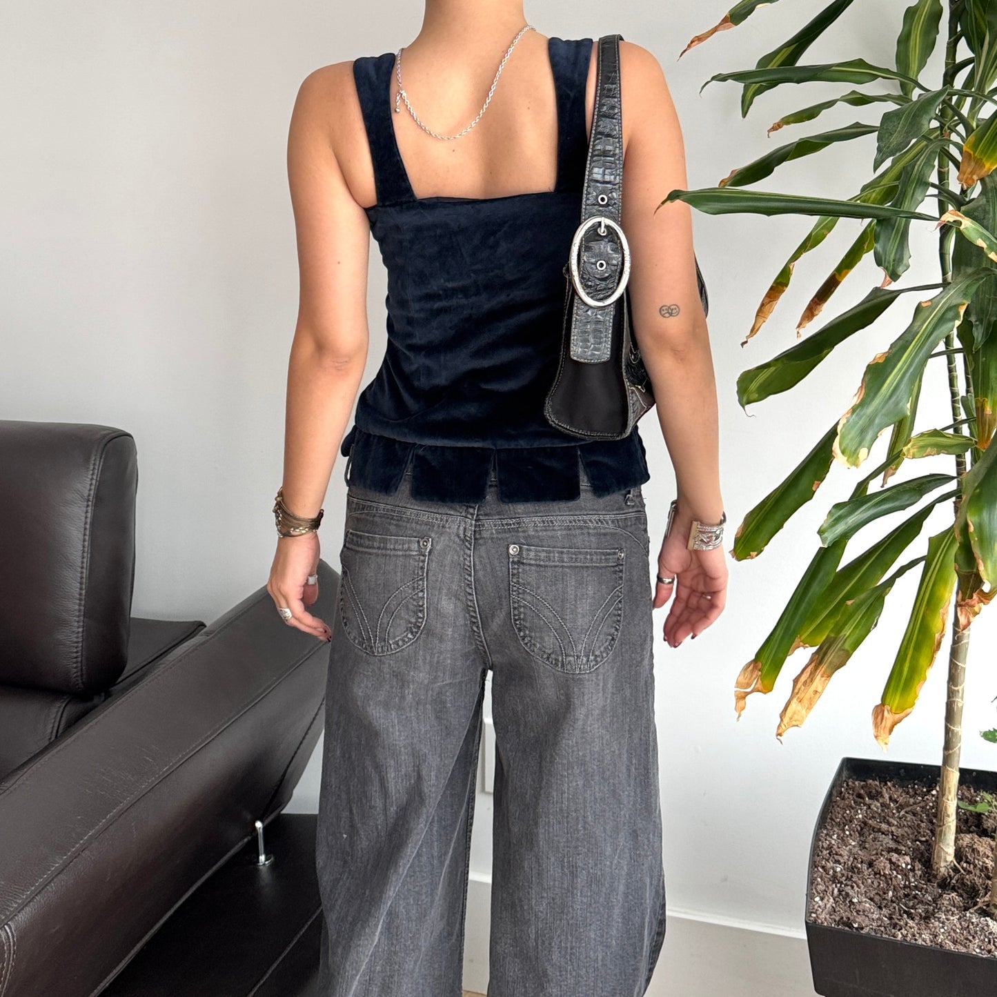 Blue Velvet Lace Top