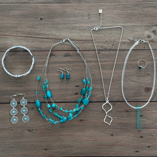 Turquoise & Silver Jewelry Set