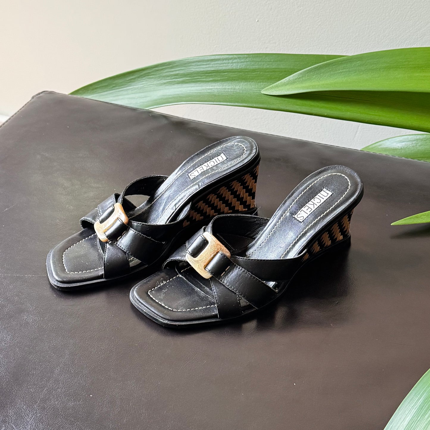 Unique Black & Beige Heels