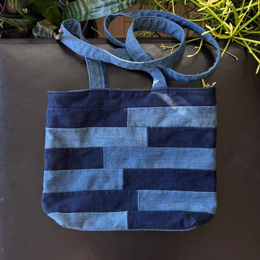 Blue Denim Like Purse